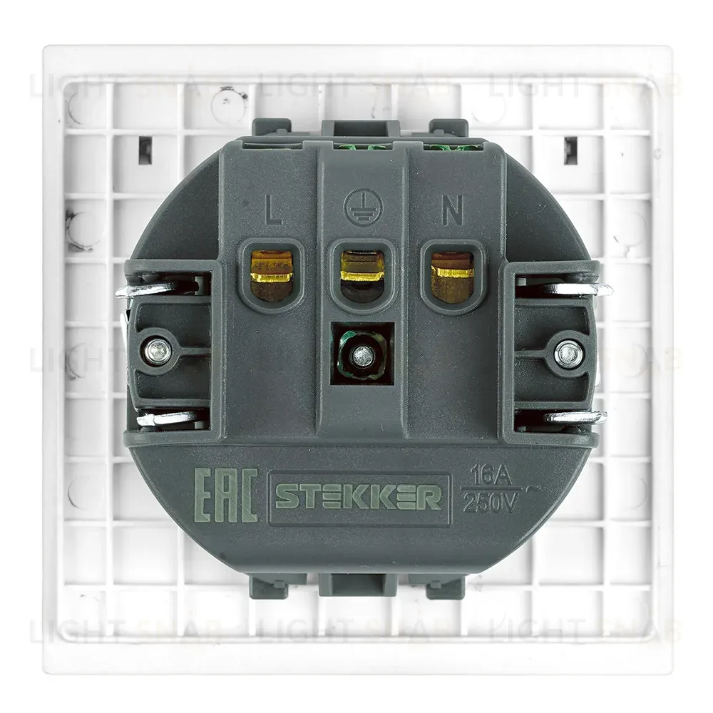 Розетка 1-местная Stekker 250В 16А Мия RST16-3112-01 50441 50441