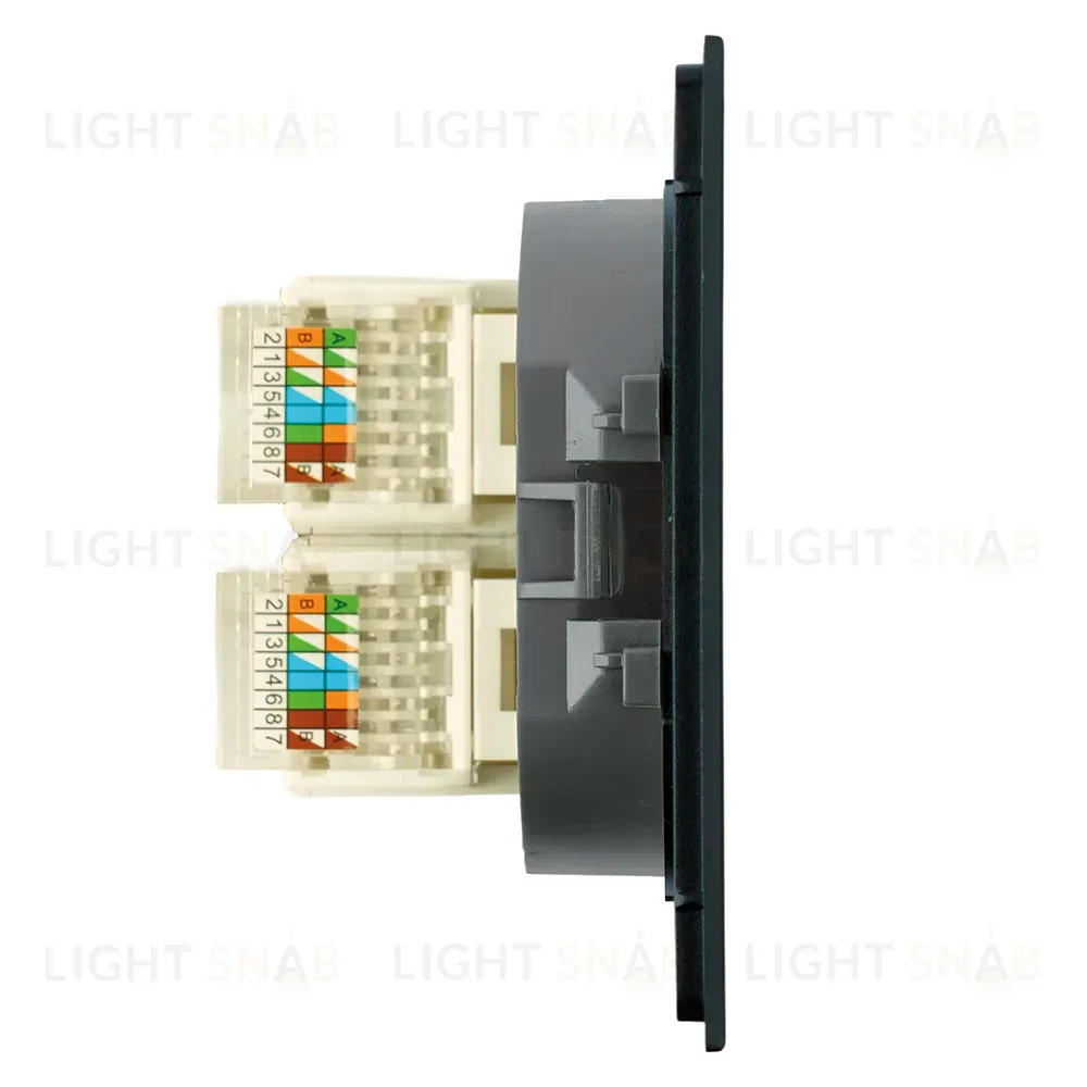 Розетка компьютерная 2-местная RJ-45 (механизм) Stekker Мия RST00-3111-05 50451 50451