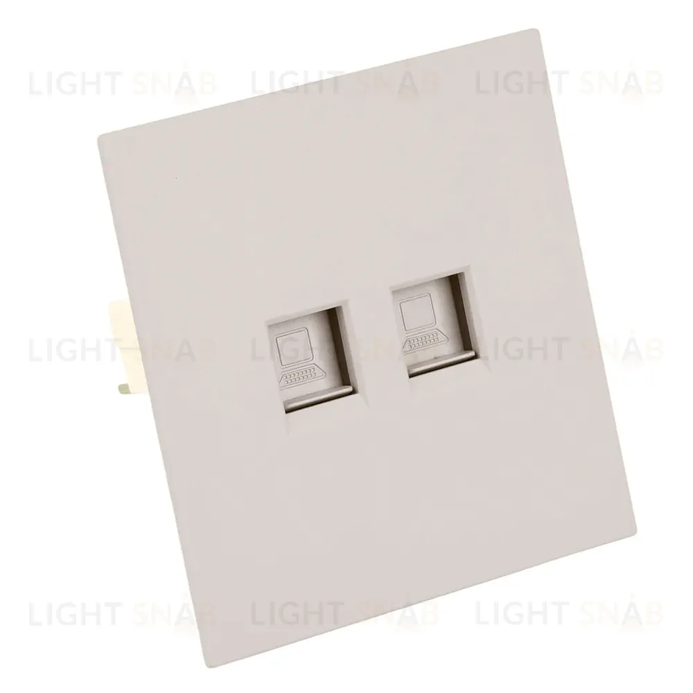 Розетка компьютерная 2-местная RJ-45 (механизм) Stekker Мия RST00-3111-08 50481 50481