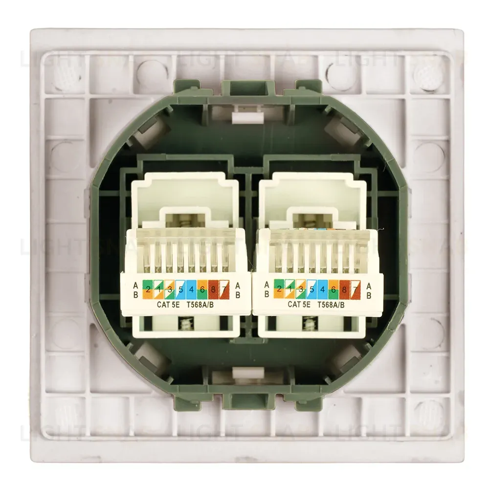 Розетка компьютерная 2-местная RJ-45 (механизм) Stekker Мия RST00-3111-08 50481 50481