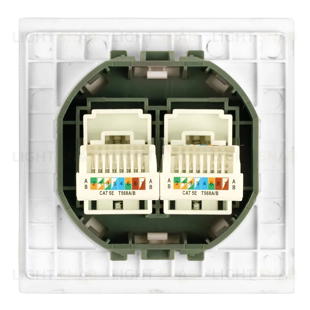 Розетка компьютерная 2-местная RJ-45 (механизм) Stekker Мия RST00-3111-01 50437 50437
