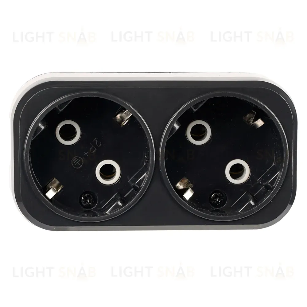 Разветвитель сетевой 2-местный Stekker 250V 16A ABS ADP16-22-20 50680 50680