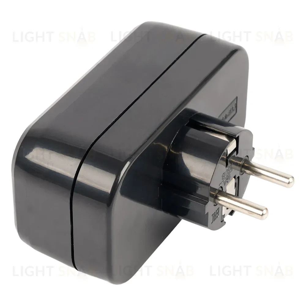 Разветвитель сетевой 2-местный Stekker 250V 16A ABS ADP16-22-20 50680 50680