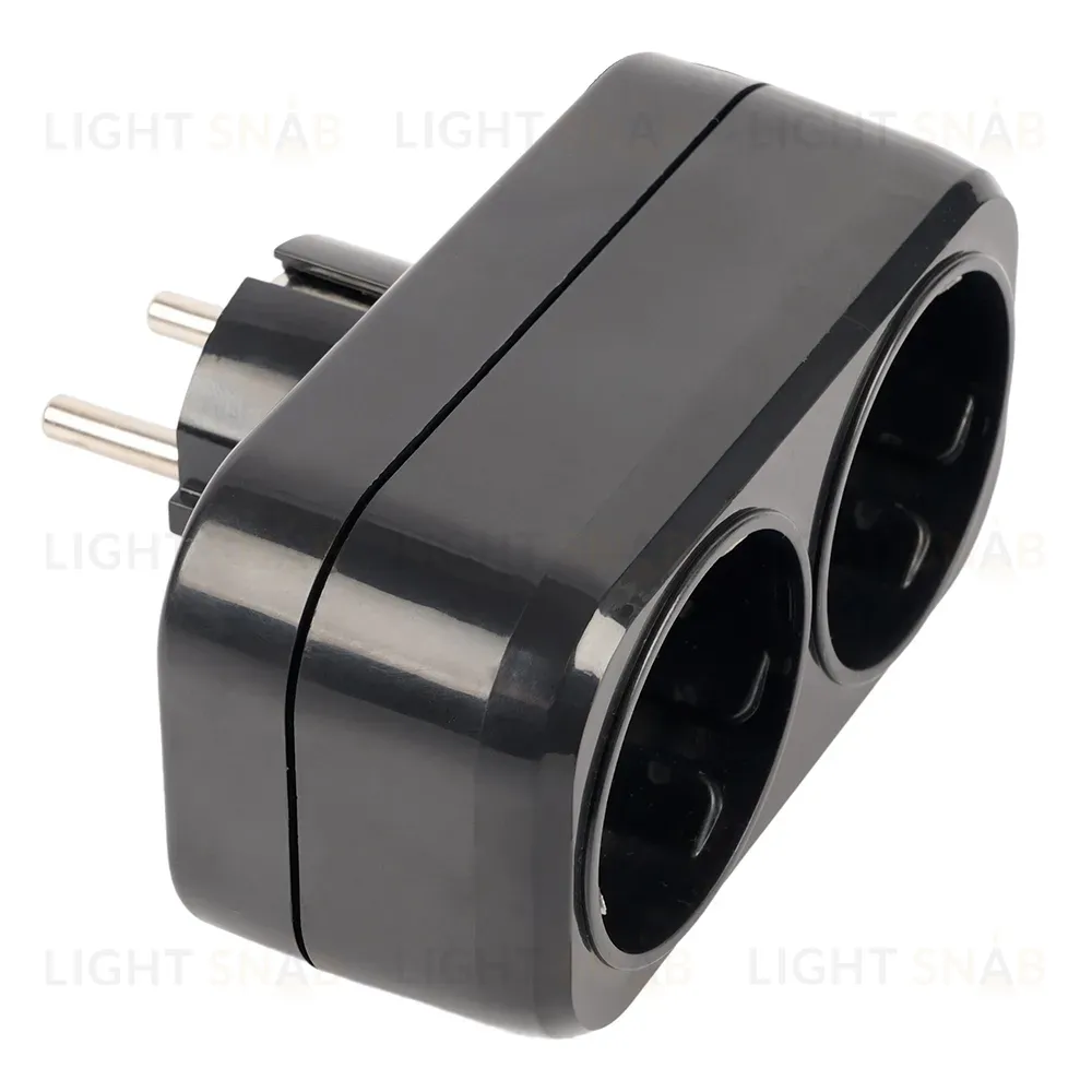 Разветвитель сетевой 2-местный Stekker 250V 16A ABS ADP16-22-20 50680 50680