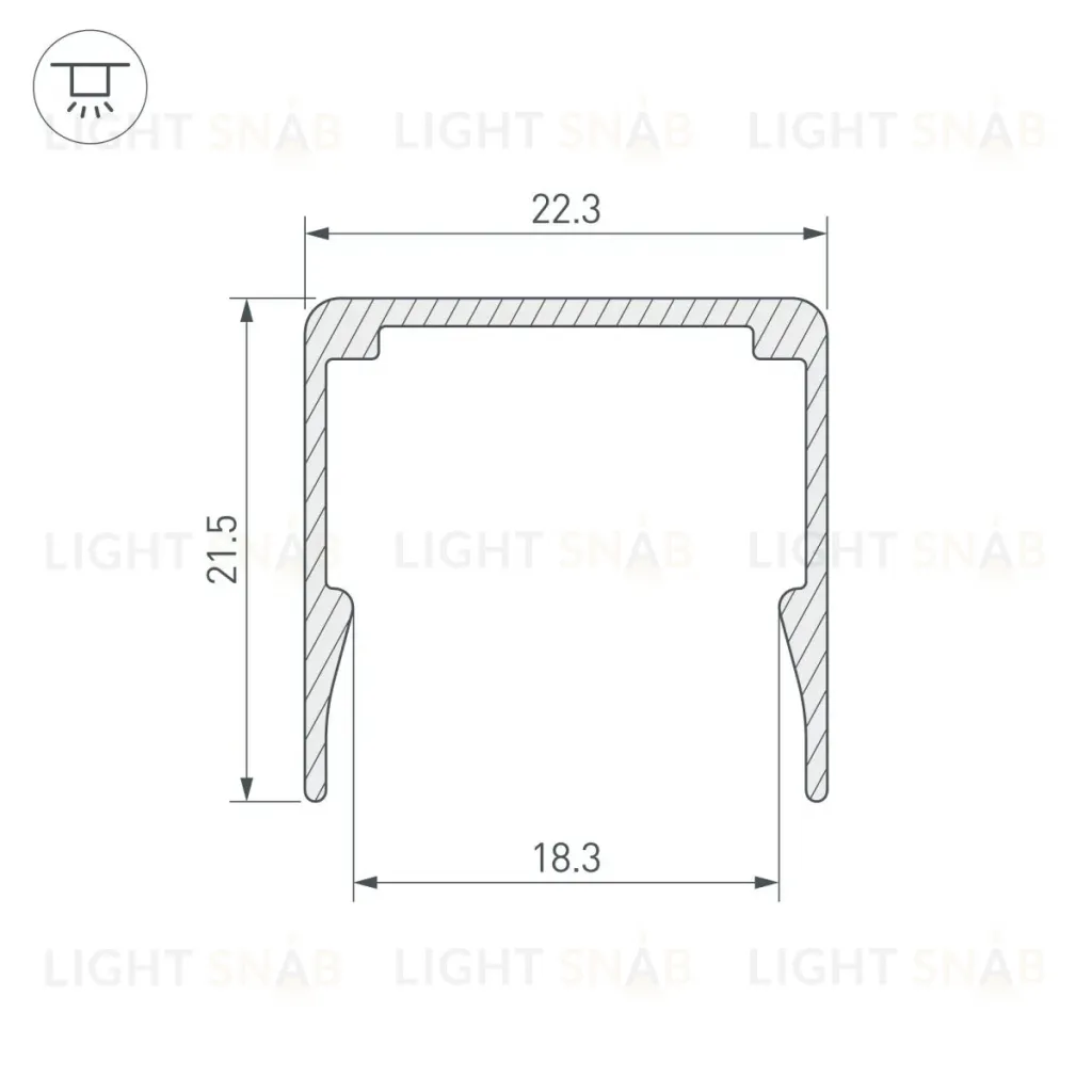 Профиль Arlight WPH-FLEX-2020-1000 ANOD (Алюминий) 062627 062627