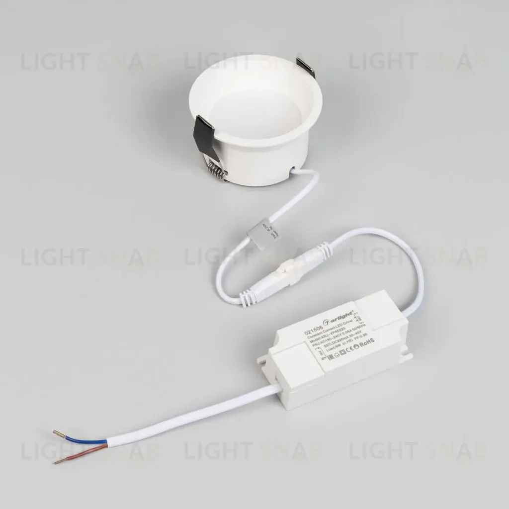 Встраиваемый светильник Arlight MS-BREEZE-BUILT-R82-9W Warm3000 (WH, 85 deg, 230V) (IP20 Металл) 036616(1) 036616(1)