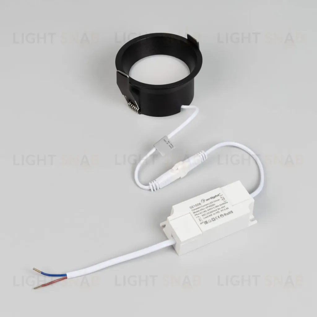 Встраиваемый светильник Arlight MS-BREEZE-BUILT-R82-9W Warm3000 (BK, 80 deg, 230V) (IP20 Металл) 036619(1) 036619(1)
