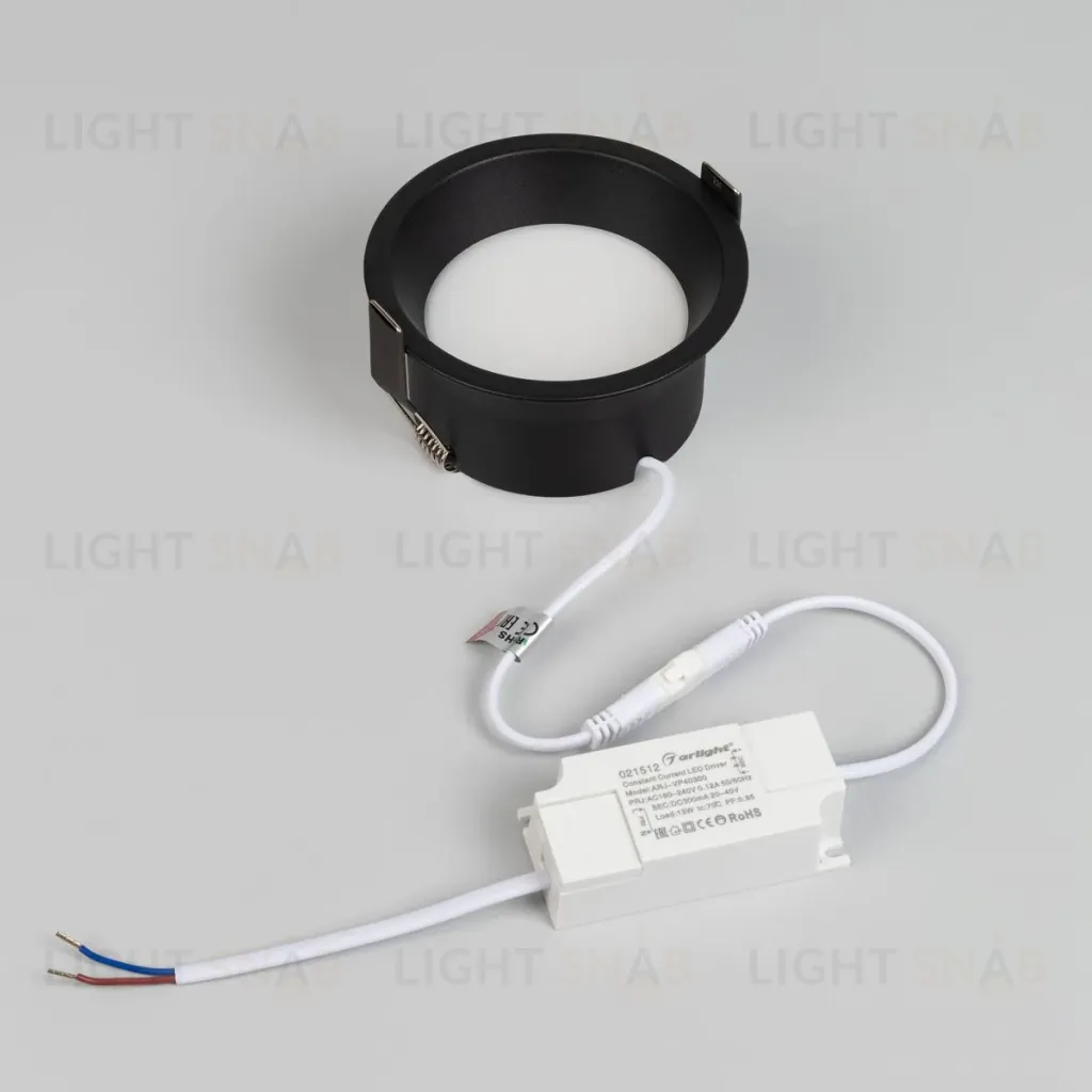 Встраиваемый светильник Arlight MS-BREEZE-BUILT-R104-12W Warm3000 (BK, 85 deg, 230V) (IP20 Металл) 036621(1) 036621(1)