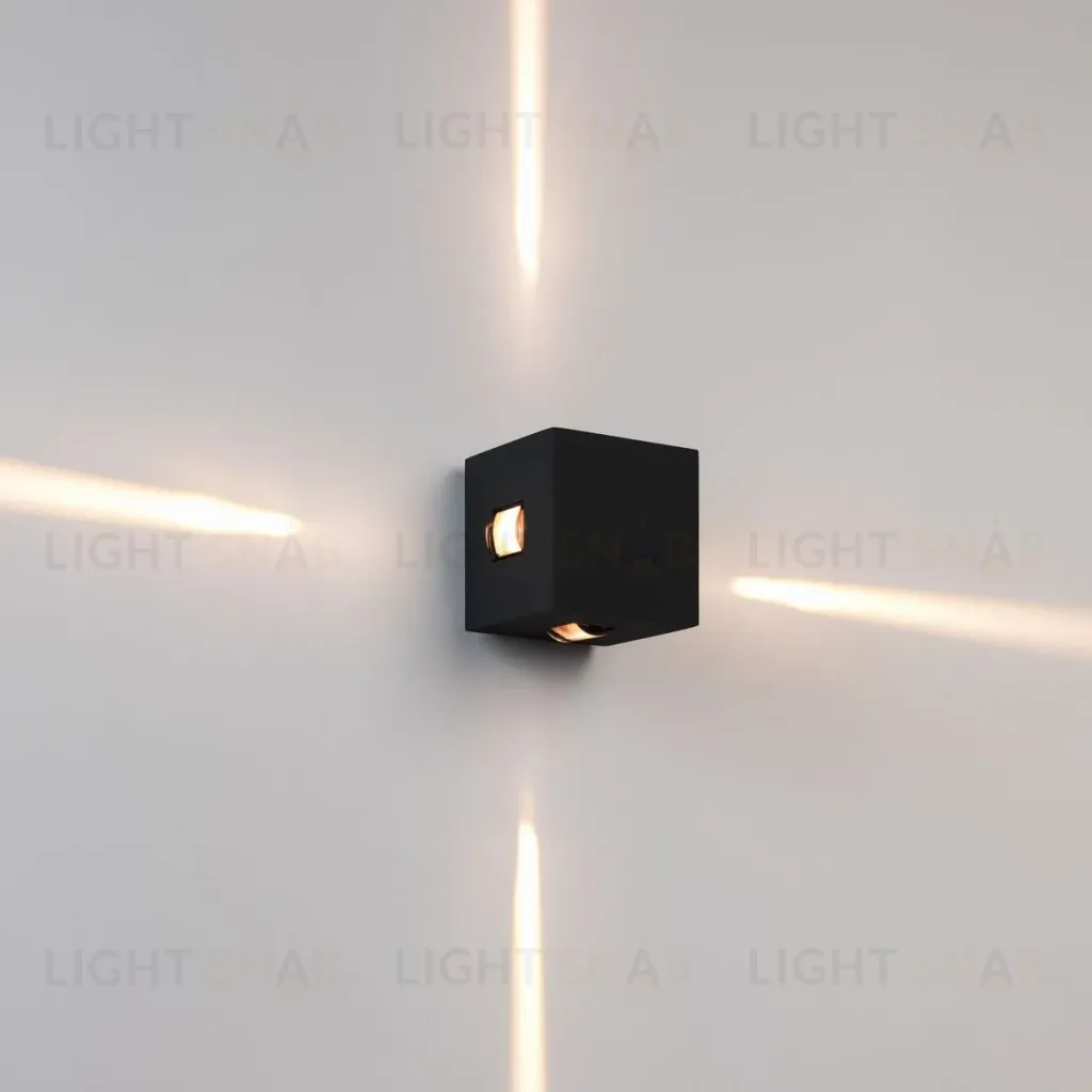 Уличный настенный светильник Arlight LGD-VERSATI-4x3W Warm3000 (Черный, 4x3 deg, 230V) (IP65 Металл) 063928 063928
