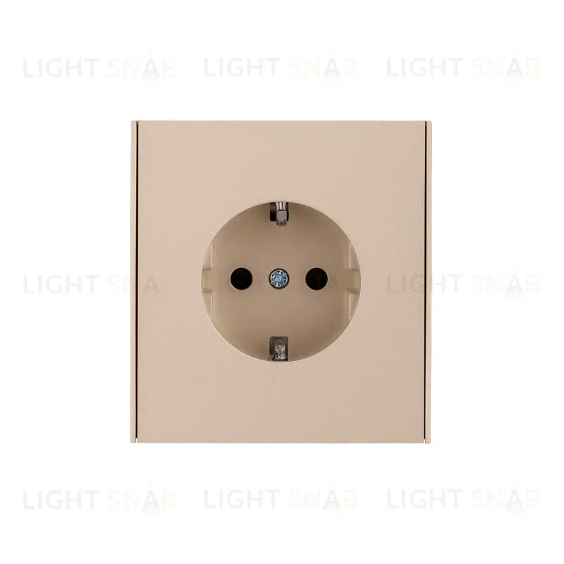 Розетка STRONG 1-ая с/з с/у, со шторками 16А шелк KRANZ KR-78-0701-8 KR-78-0701-8