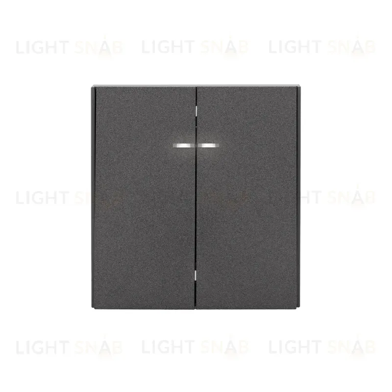 Выключатель STRONG 2 кл с подсветкой 10А с/у графит KRANZ KR-78-0714-6 KR-78-0714-6