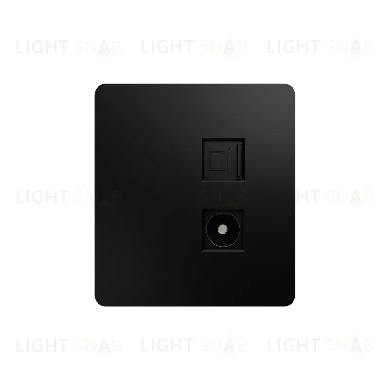 Розетка ROUND компьютерная RJ45 кат6 + TV с/у оникс KRANZ KR-78-0722-3 KR-78-0722-3