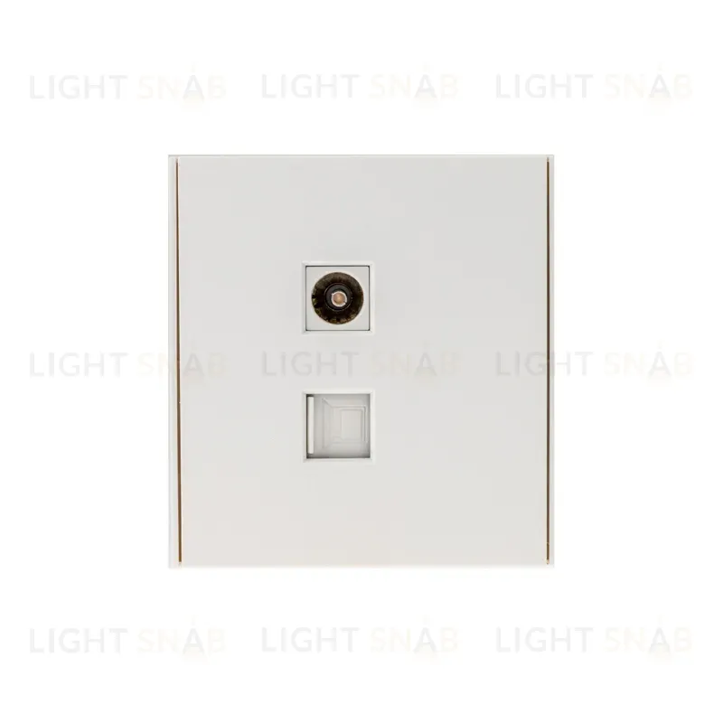 Розетка STRONG компьютерная RJ45 кат6 + TV с/у жемчуг KRANZ KR-78-0722-4 KR-78-0722-4