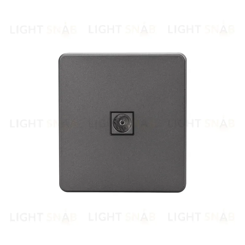 Розетка ROUND TV с/у титан KRANZ KR-78-0723-2 KR-78-0723-2