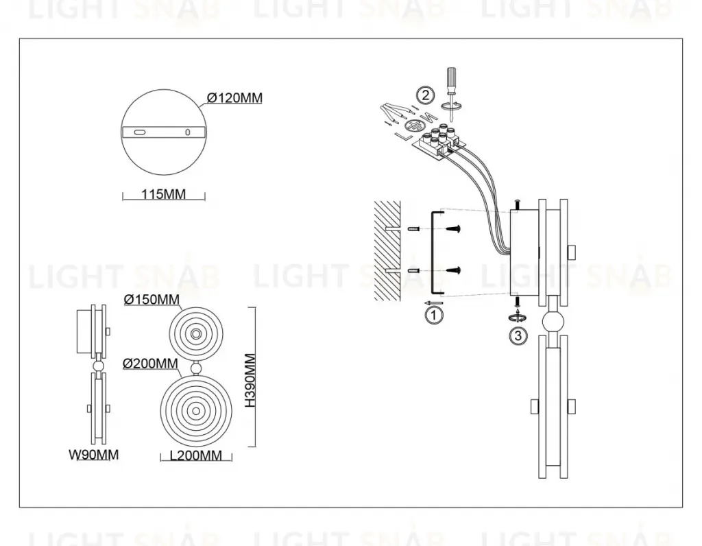 Настенный светильник Ambrella Light High Light Crystal LH31118 LH31118