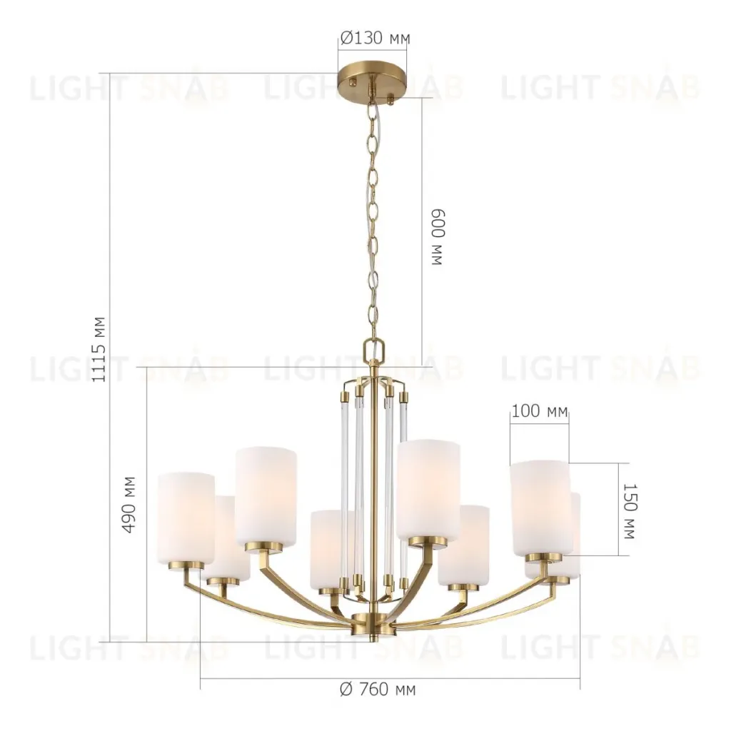 Подвесная люстра ST Luce Опал SL1403.303.08 SL1403.303.08