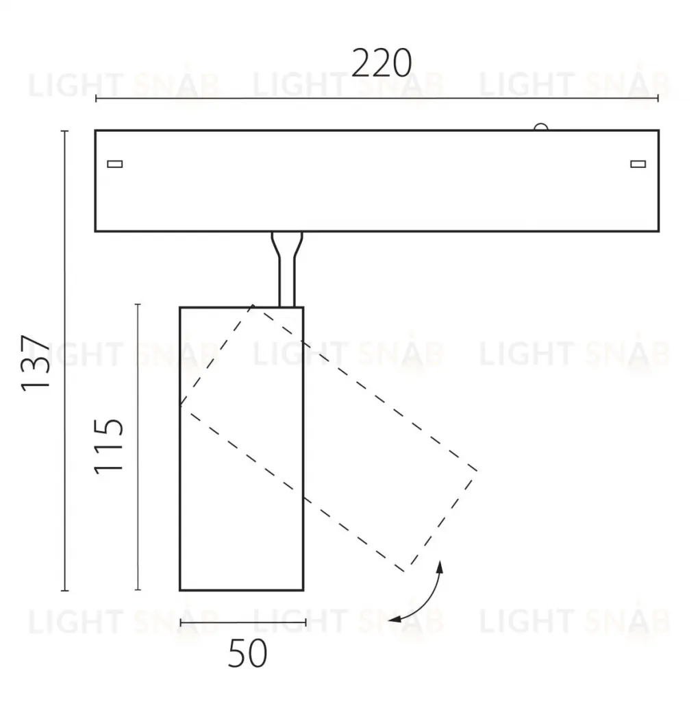 Трековый однофазный светильник Lightstar Teta CCT 205027CCT 205027CCT