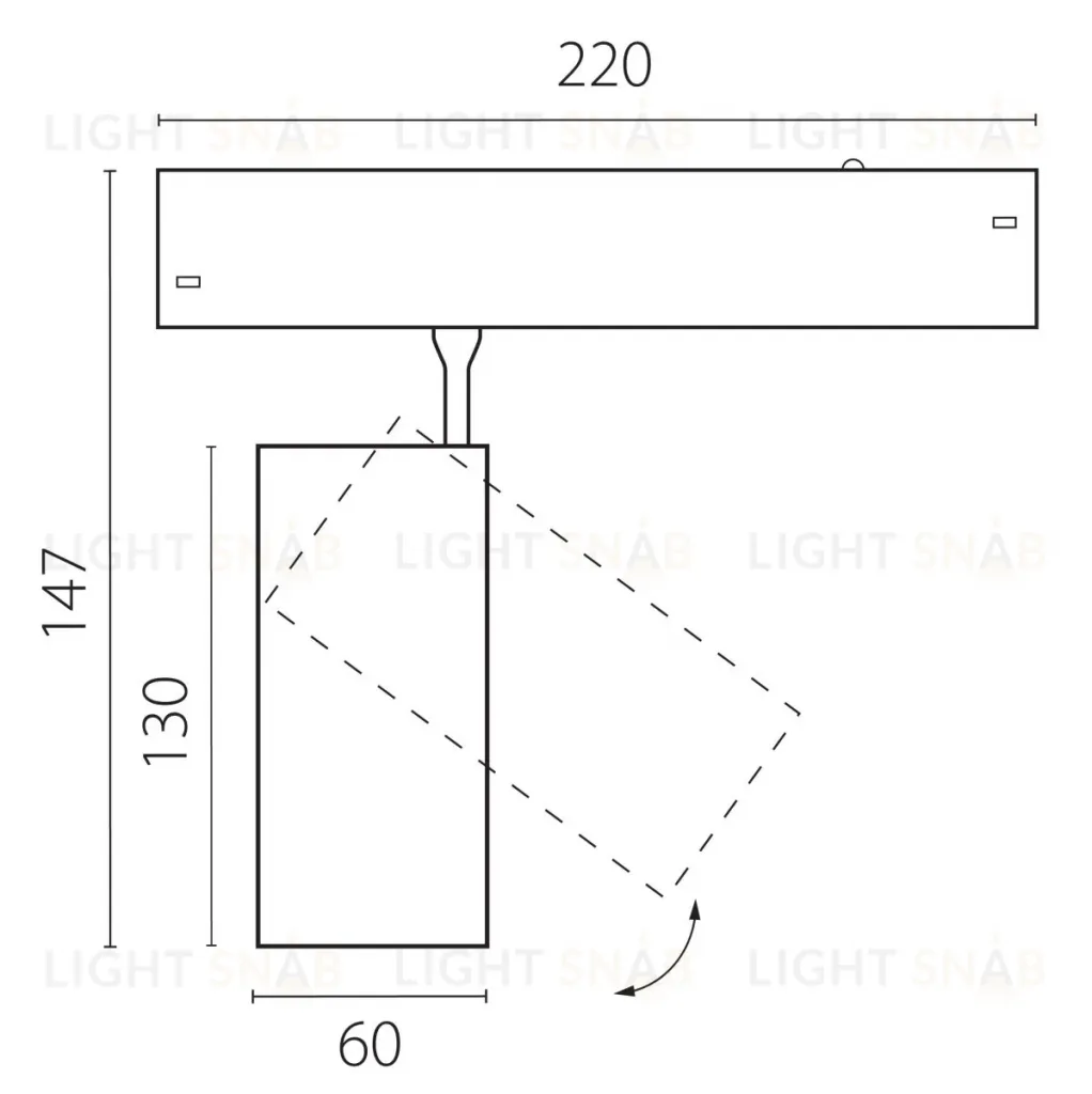 Трековый однофазный светильник Lightstar Teta CCT 205037CCT 205037CCT