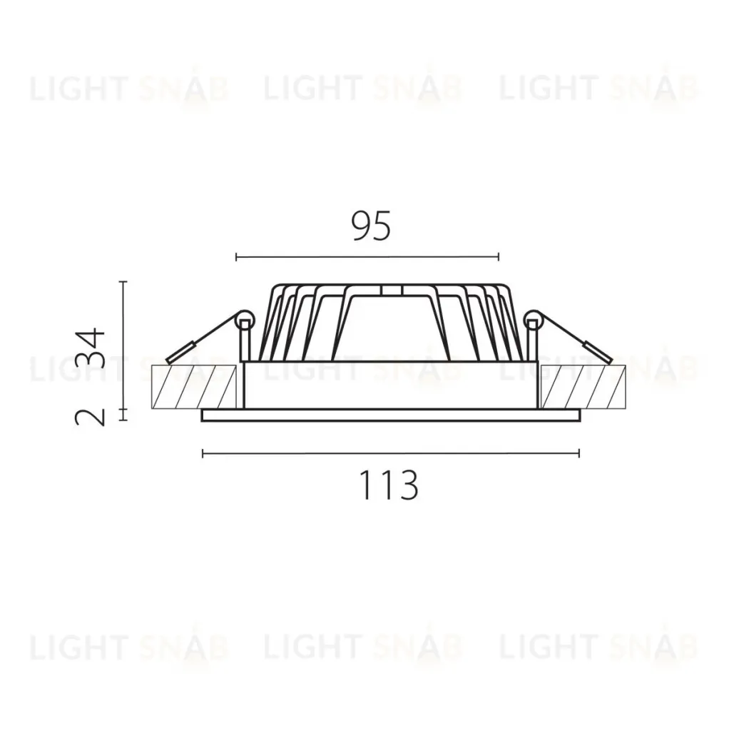 Встраиваемый светильник CCT Lightstar ZoccoIP65 223070IP65CCT 223070IP65CCT