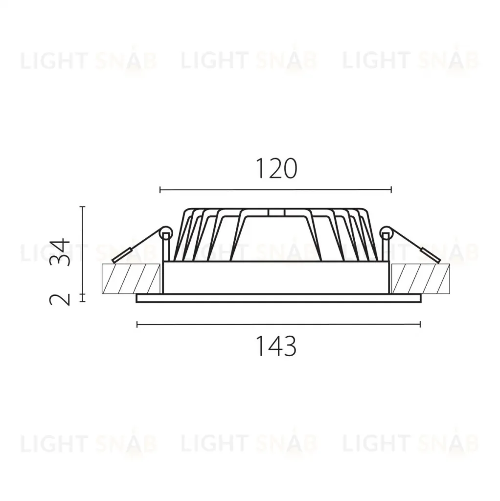 Встраиваемый светильник CCT Lightstar ZoccoIP65 223120IP65CCT 223120IP65CCT
