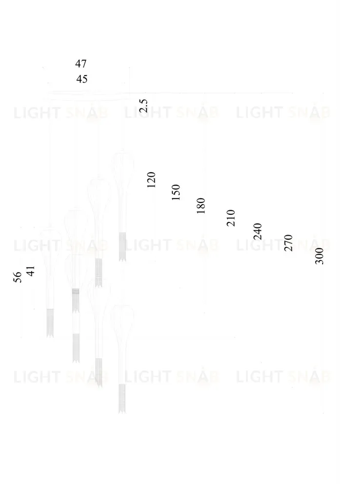 Каскадная люстра Arte Lamp Waterfall A1577SP-7GO A1577SP-7GO