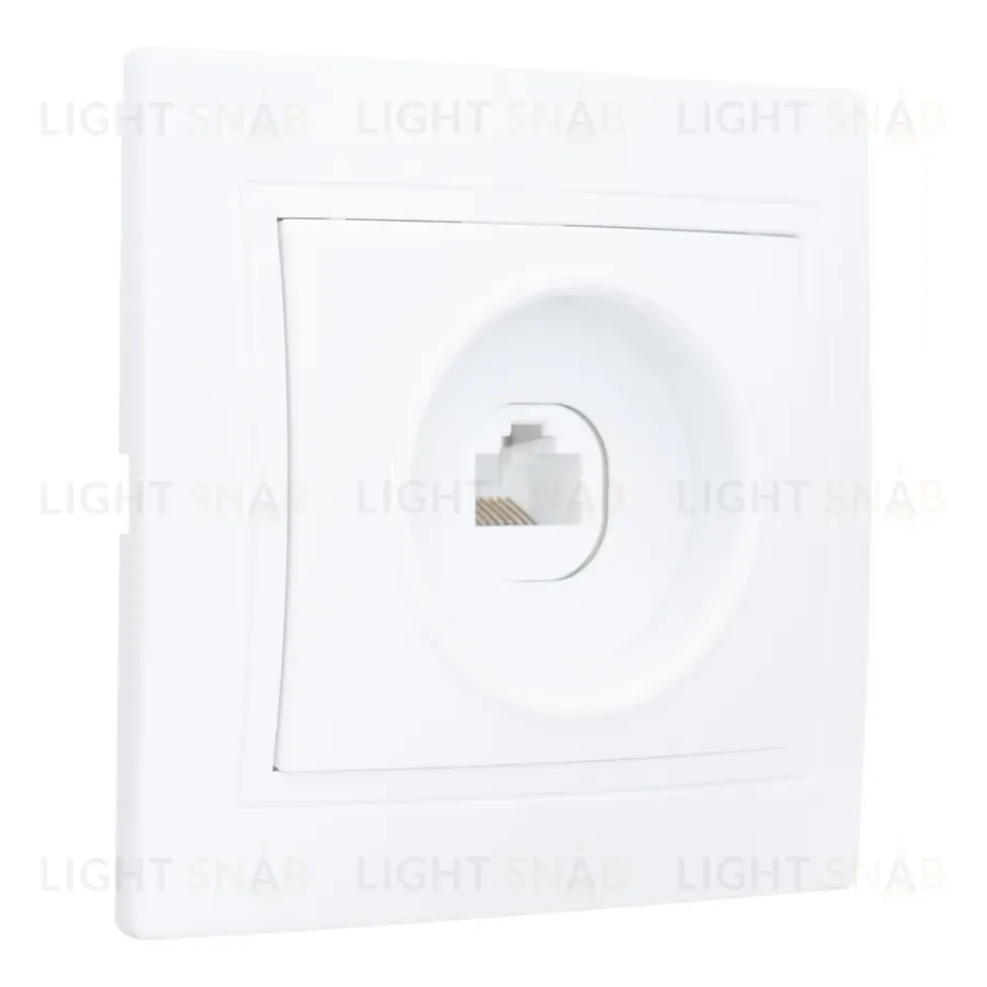 Розетка компьютерная RJ45 скрытой установки IP20, белая "Дельта" General 477230 477230
