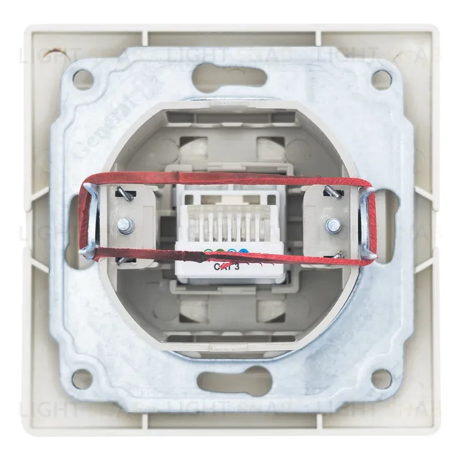 Розетка телефонная RJ11 скрытой установки IP20,слоновая кость "Дельта" General 477278 477278