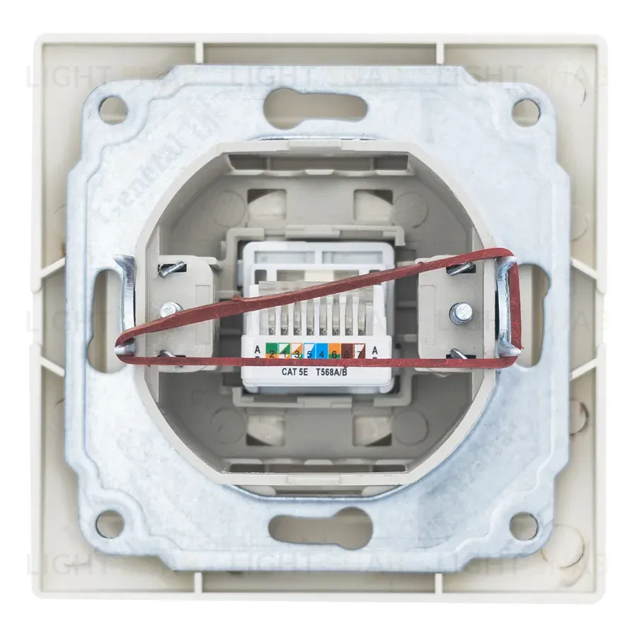 Розетка компьютерная RJ45 скрытой установки IP20,слоновая кость "Дельта" General 477280 477280