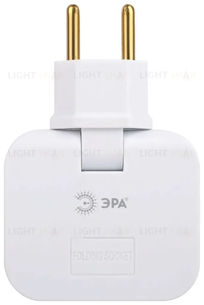 Разветвитель электрический Эра SPF-3-FL поворотный на 3 розетки 10А белый Б0069088 Б0069088