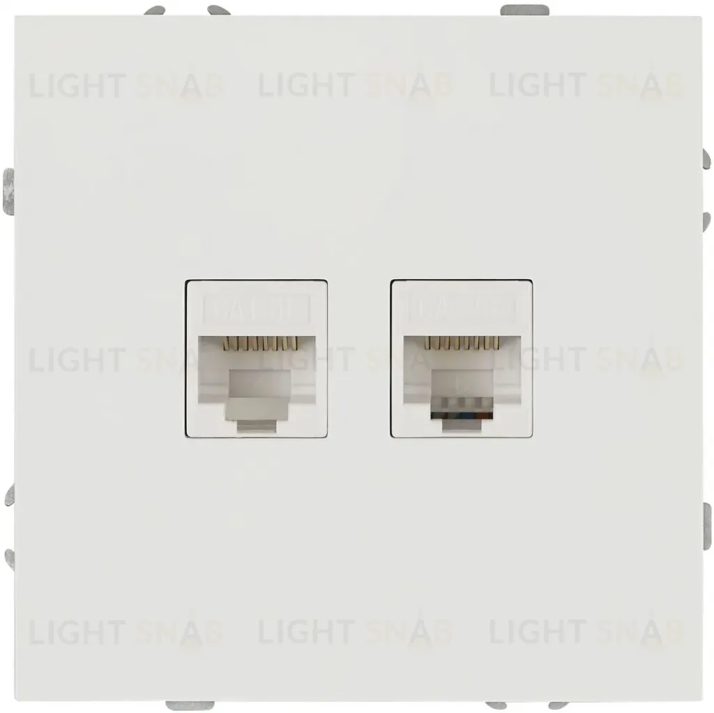 Розетка Эра Galaxy 15-3108-08 информационная двойная 2XRJ45 IP20 белый матовый Б0070770 Б0070770