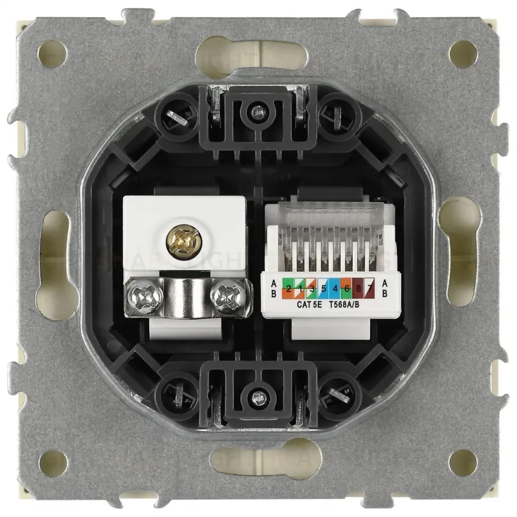 Розетка Эра Galaxy 15-3110-02 комбинированная RJ45+TV IP20 слоновая кость Б0070778 Б0070778