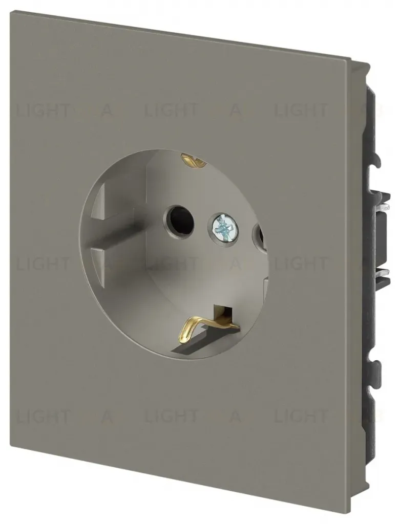Розетка Эра Arktik 16-2101-07 с заземлением 2P+E Schuko 16А-250В титан Б0070420 Б0070420