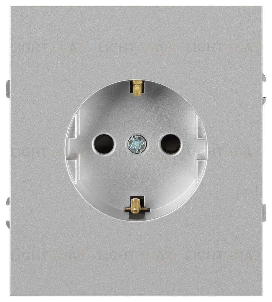 Розетка Эра Arktik 16-2102-03 с заземлением 2P+E Schuko со шторками 16А-250В алюминий Б0070426 Б0070426