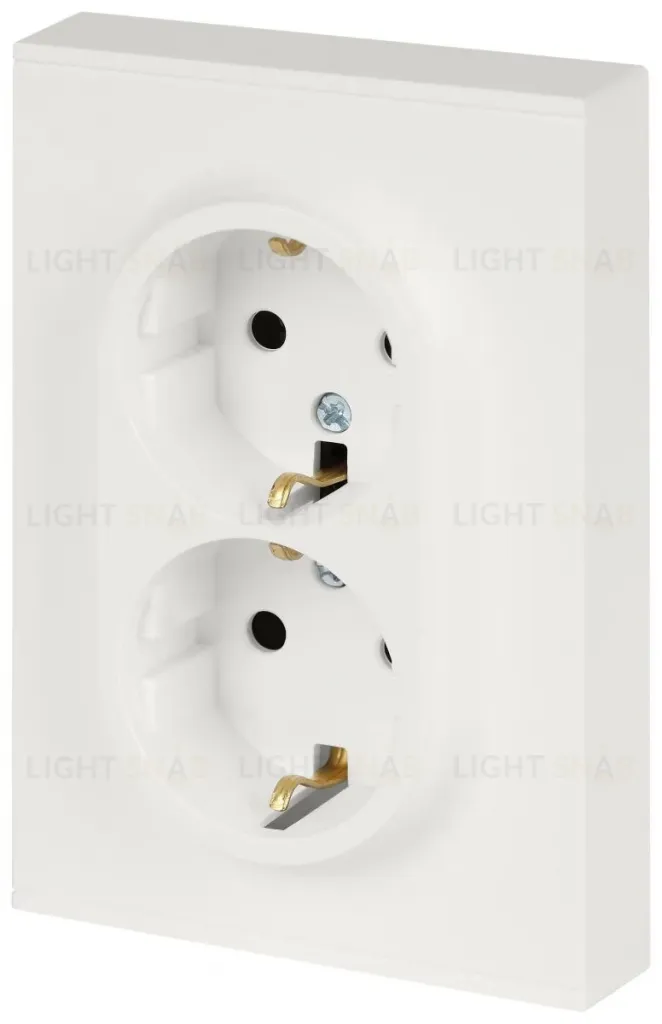 Розетка Эра Arktik 16-2104-08 двойная с заземлением 2X2P+E Schuko 16А-250В белый матовый Б0070451 Б0070451