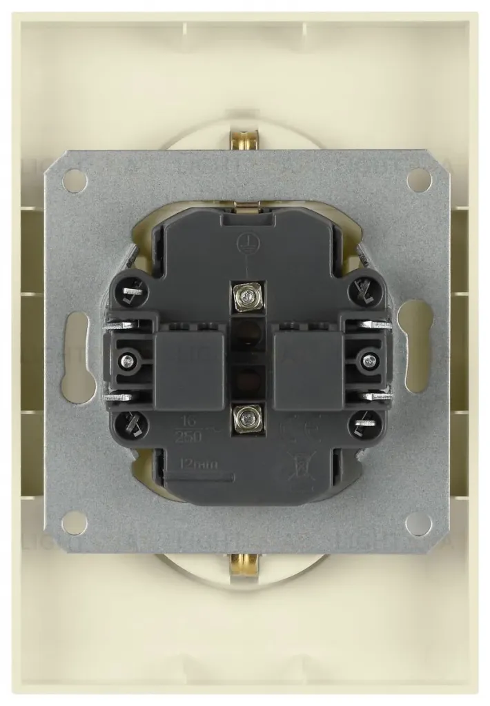 Розетка Эра Arktik 16-2105-02 двойная с заземлением 2X2P+E Schuko со шторками 16А-250В слоновая кость Б0070455 Б0070455