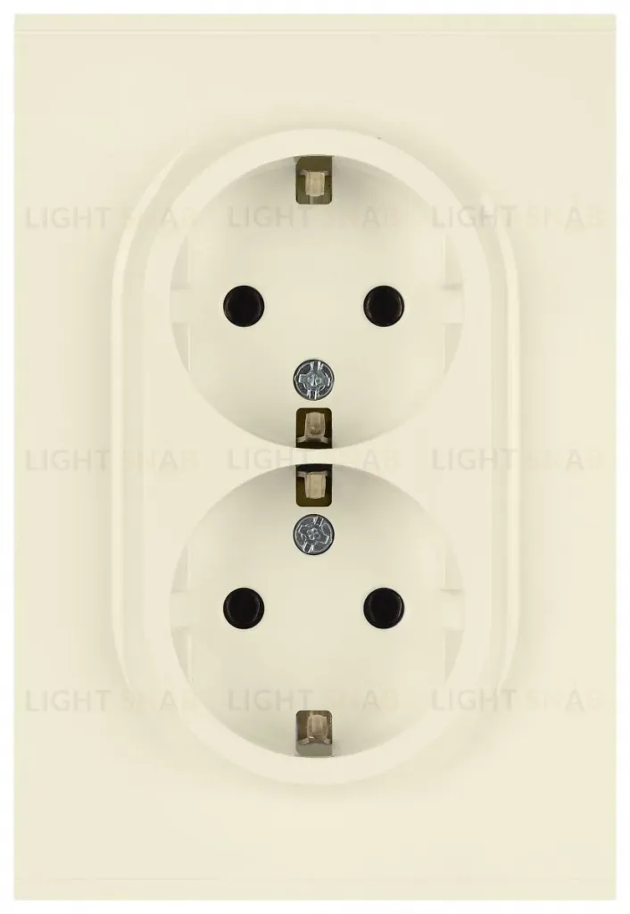 Розетка Эра Arktik 16-2105-02 двойная с заземлением 2X2P+E Schuko со шторками 16А-250В слоновая кость Б0070455 Б0070455
