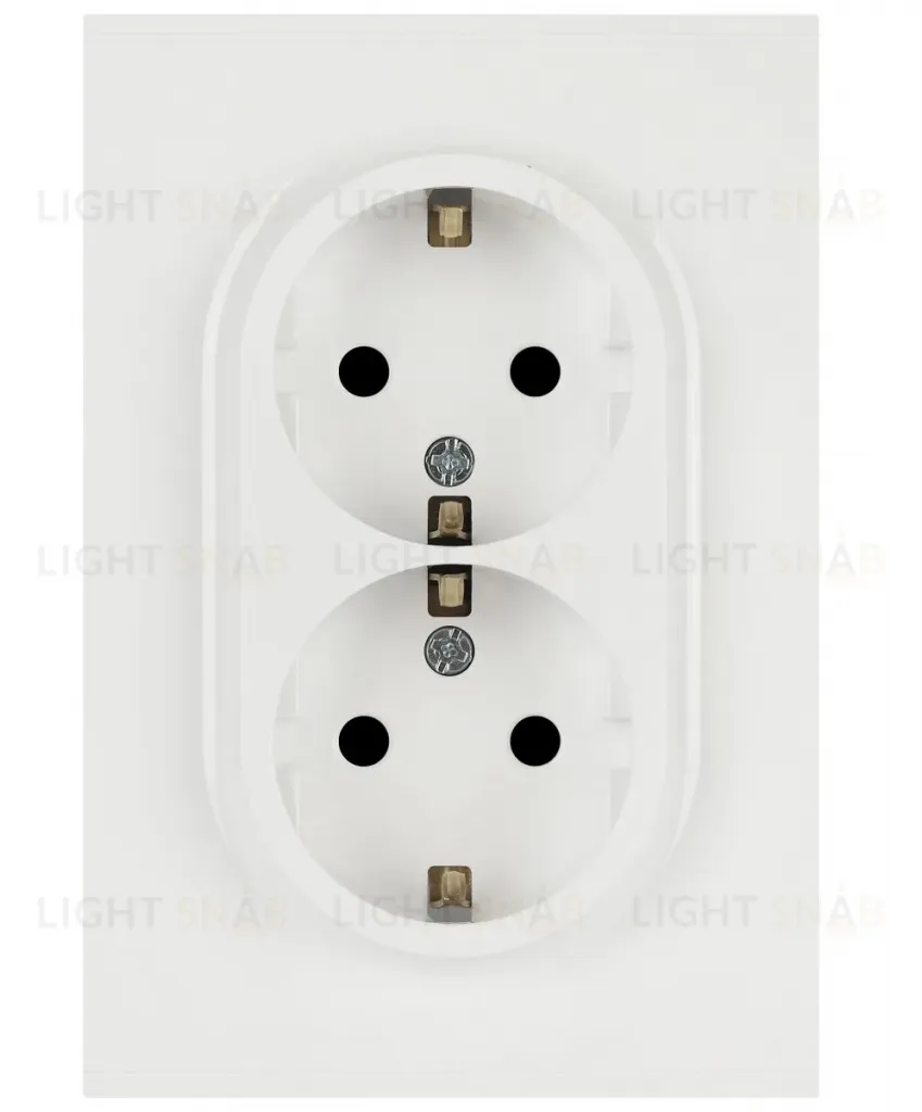 Розетка Эра Arktik 16-2105-01 двойная с заземлением 2X2P+E Schuko со шторками 16А-250В белый Б0070454 Б0070454