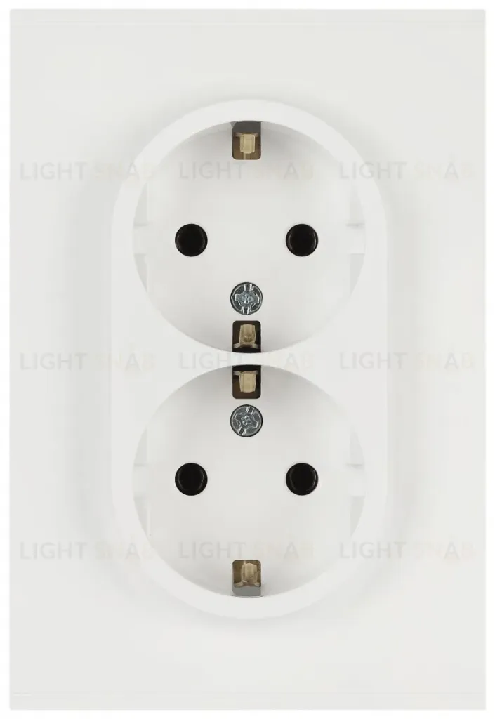 Розетка Эра Arktik 16-2105-08 двойная с заземлением 2X2P+E Schuko со шторками 16А-250В белый матовый Б0070461 Б0070461