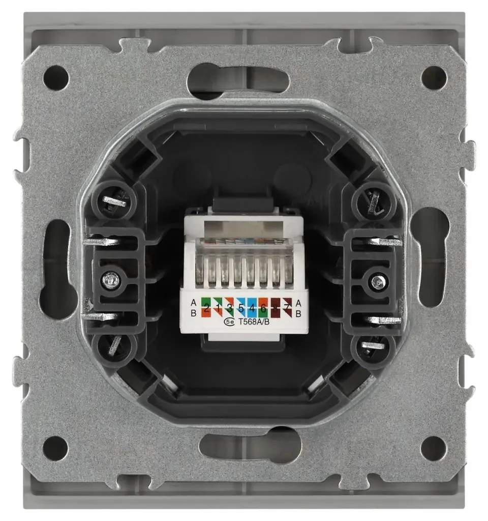 Розетка Эра Arktik 16-3107-03 информационная RJ45 алюминий Б0070476 Б0070476