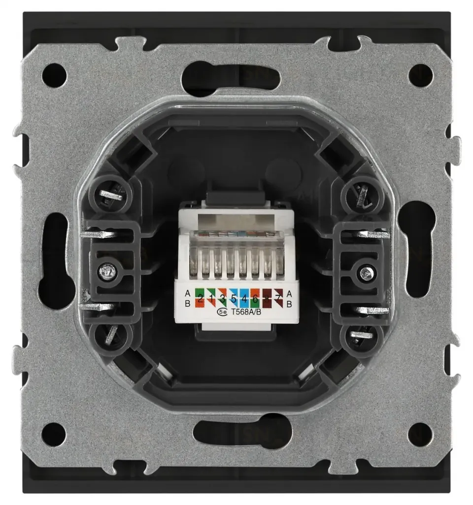 Розетка Эра Arktik 16-3107-05 информационная RJ45 антрацит Б0070478 Б0070478
