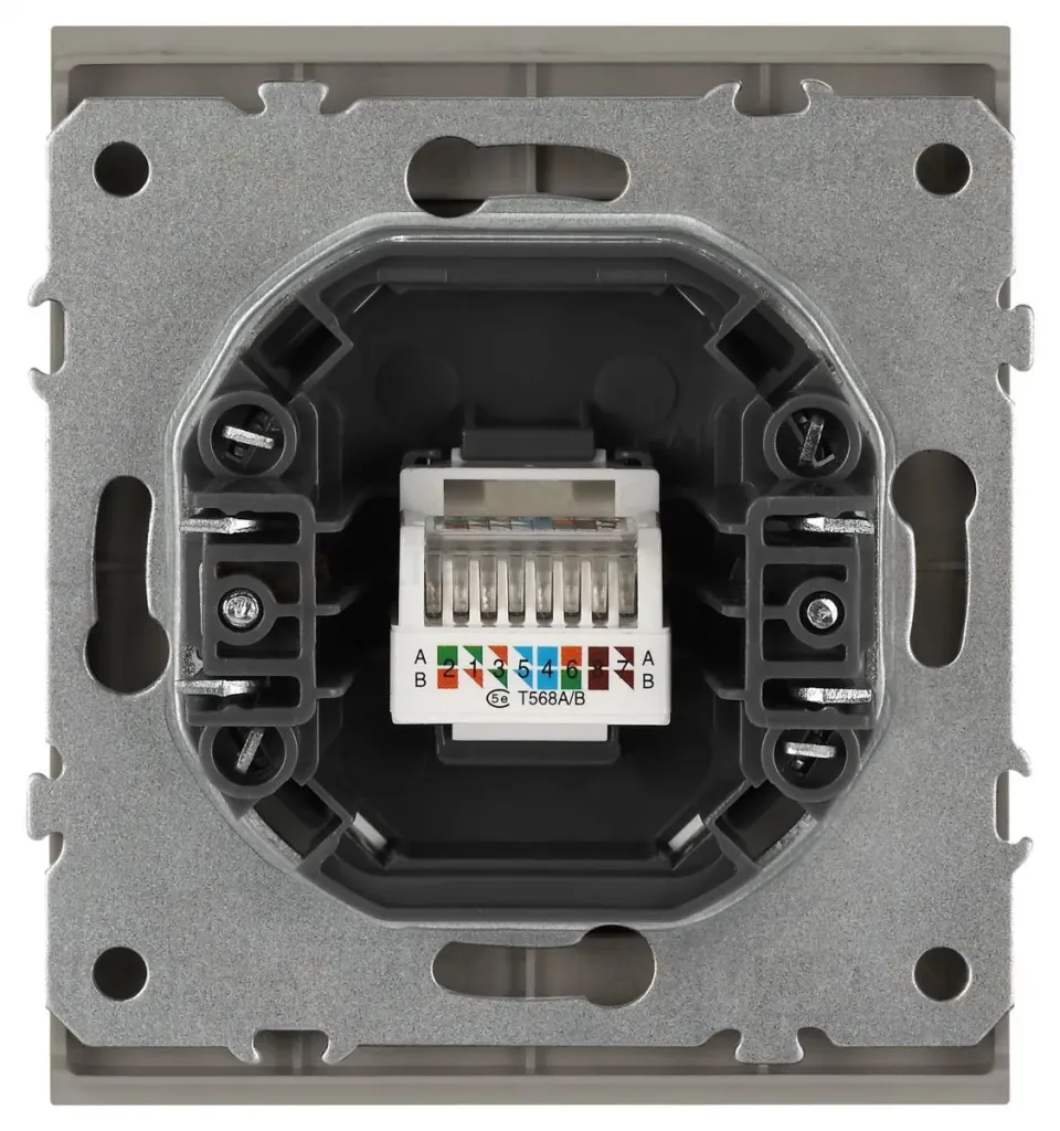 Розетка Эра Arktik 16-3107-07 информационная RJ45 титан Б0070480 Б0070480
