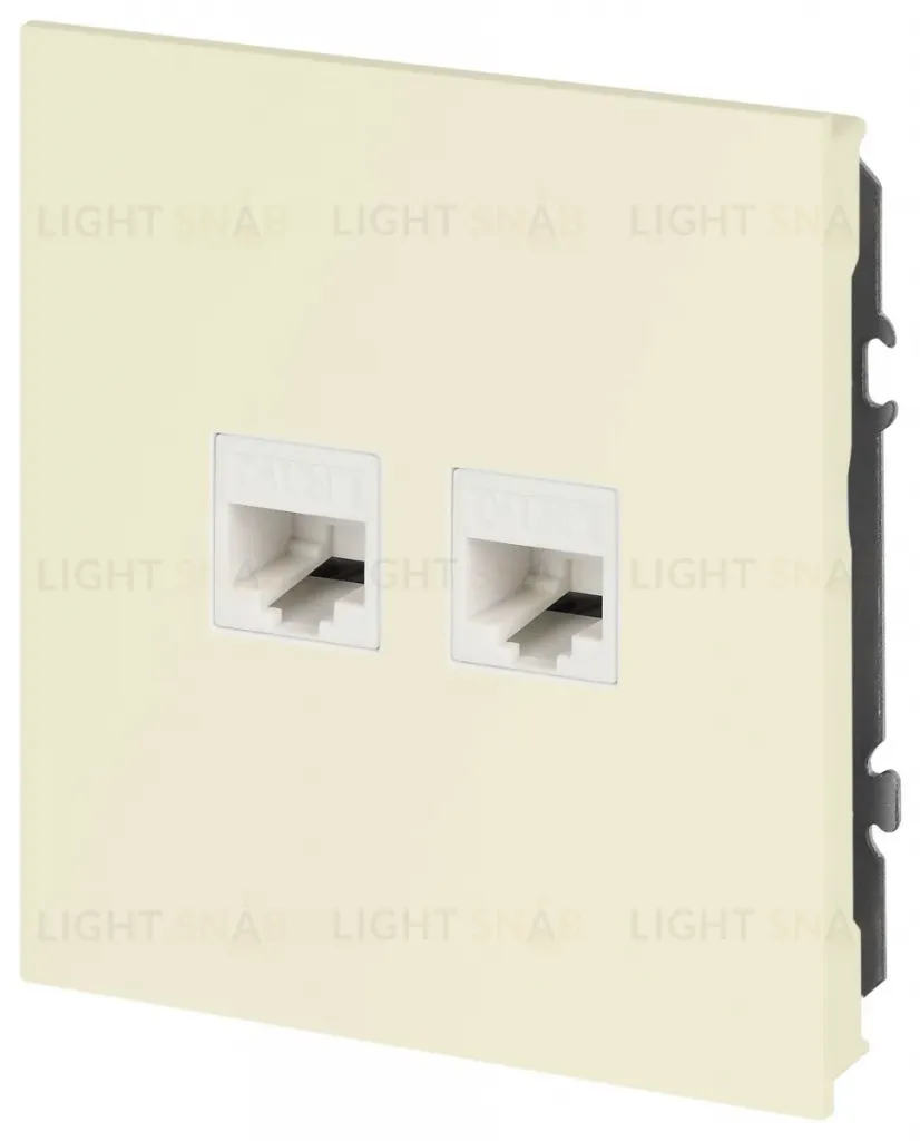 Розетка Эра Arktik 16-3108-02 информационная двойная 2XRJ45 слоновая кость Б0070485 Б0070485