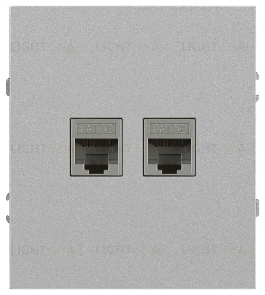 Розетка Эра Arktik 16-3108-03 информационная двойная 2XRJ45 алюминий Б0070486 Б0070486