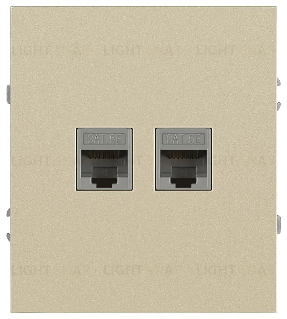 Розетка Эра Arktik 16-3108-04 информационная двойная 2XRJ45 шампань Б0070487 Б0070487