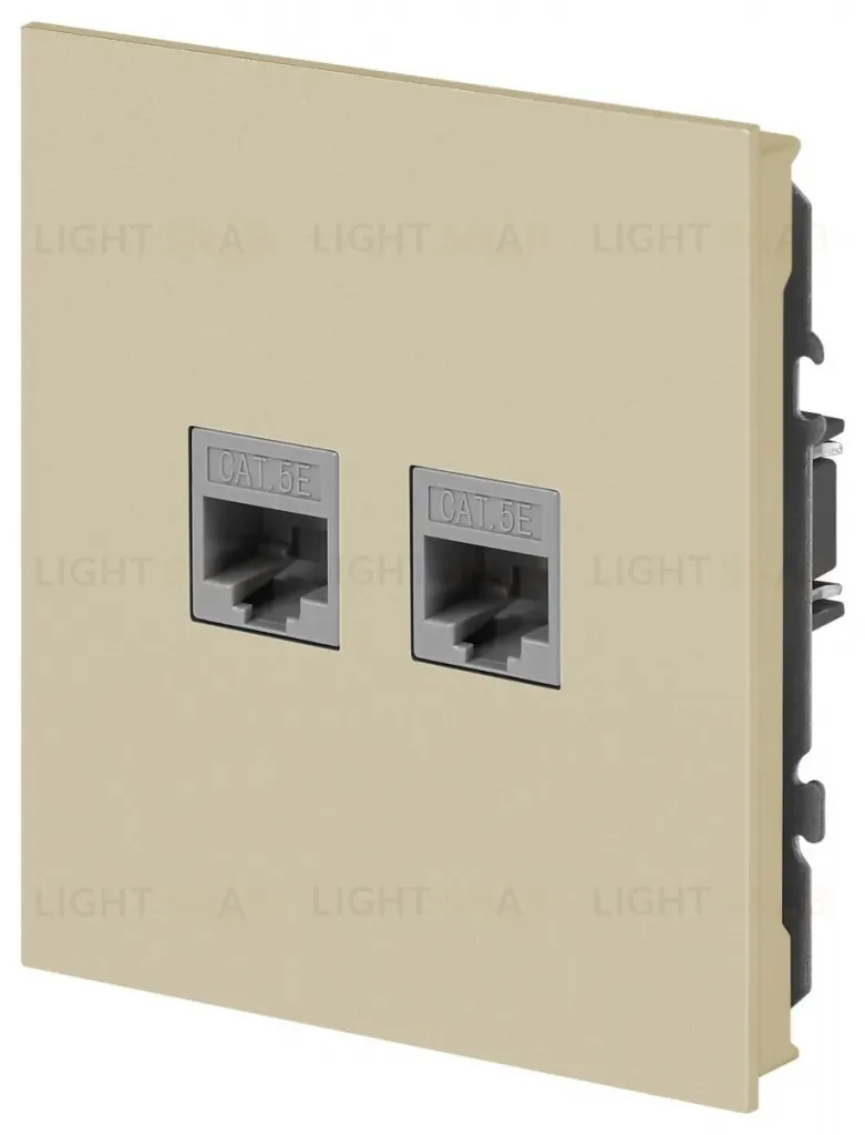 Розетка Эра Arktik 16-3108-04 информационная двойная 2XRJ45 шампань Б0070487 Б0070487