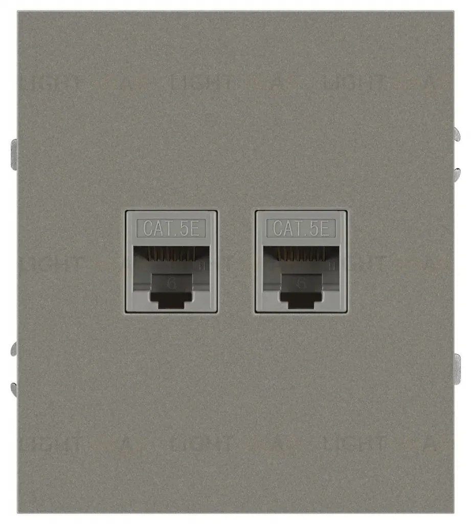 Розетка Эра Arktik 16-3108-07 информационная двойная 2XRJ45 титан Б0070490 Б0070490