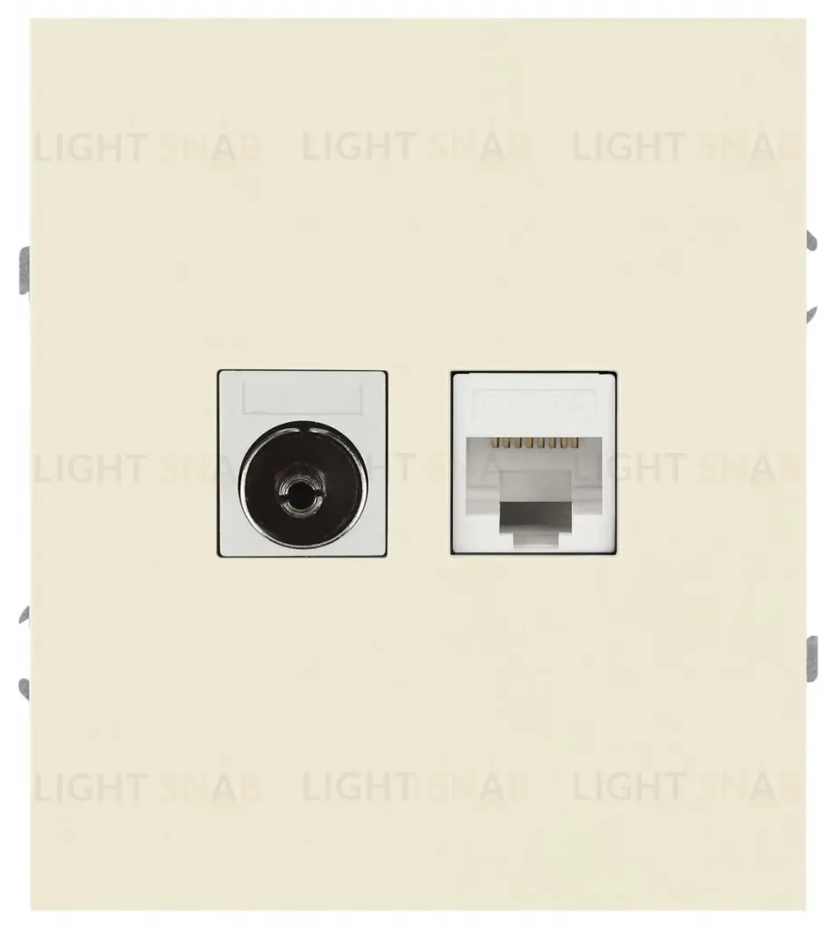 Розетка Эра Arktik 16-3110-02 комбинированная RJ45+TV слоновая кость Б0070495 Б0070495