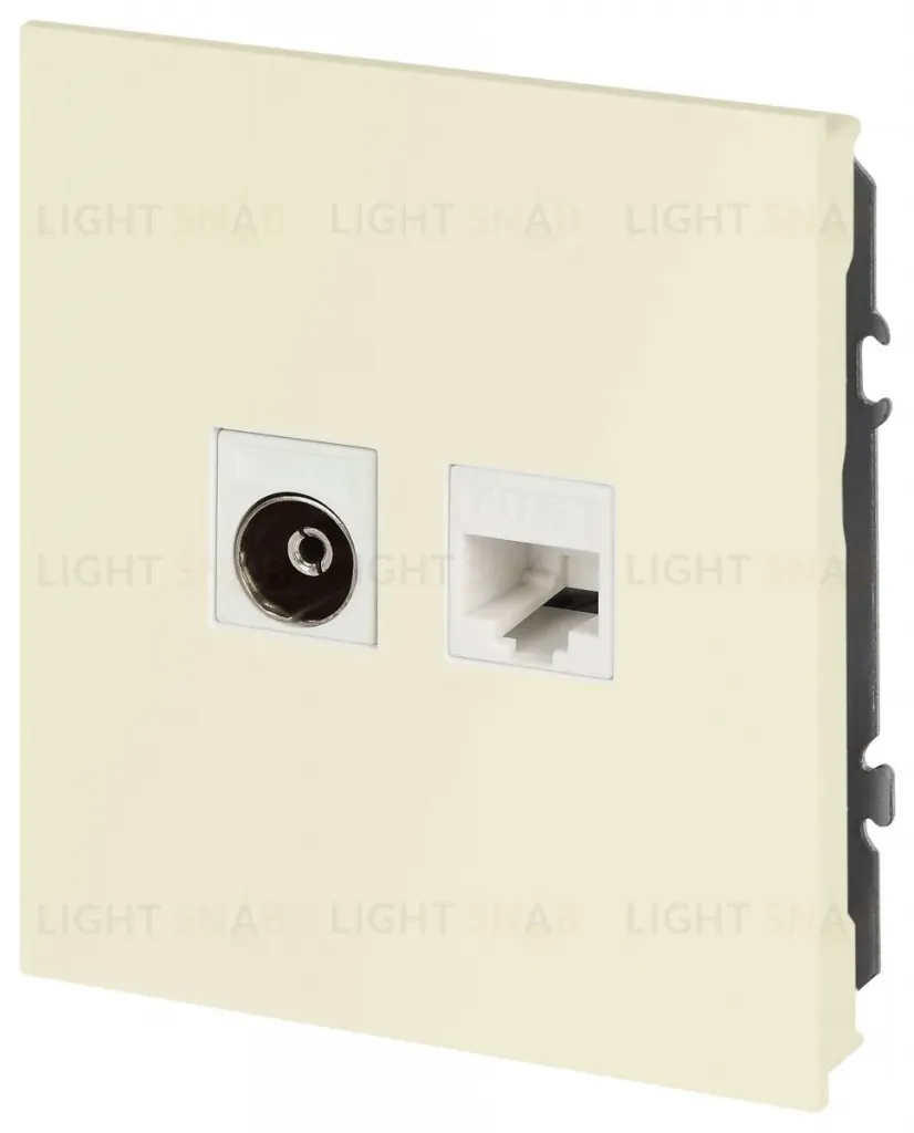 Розетка Эра Arktik 16-3110-02 комбинированная RJ45+TV слоновая кость Б0070495 Б0070495
