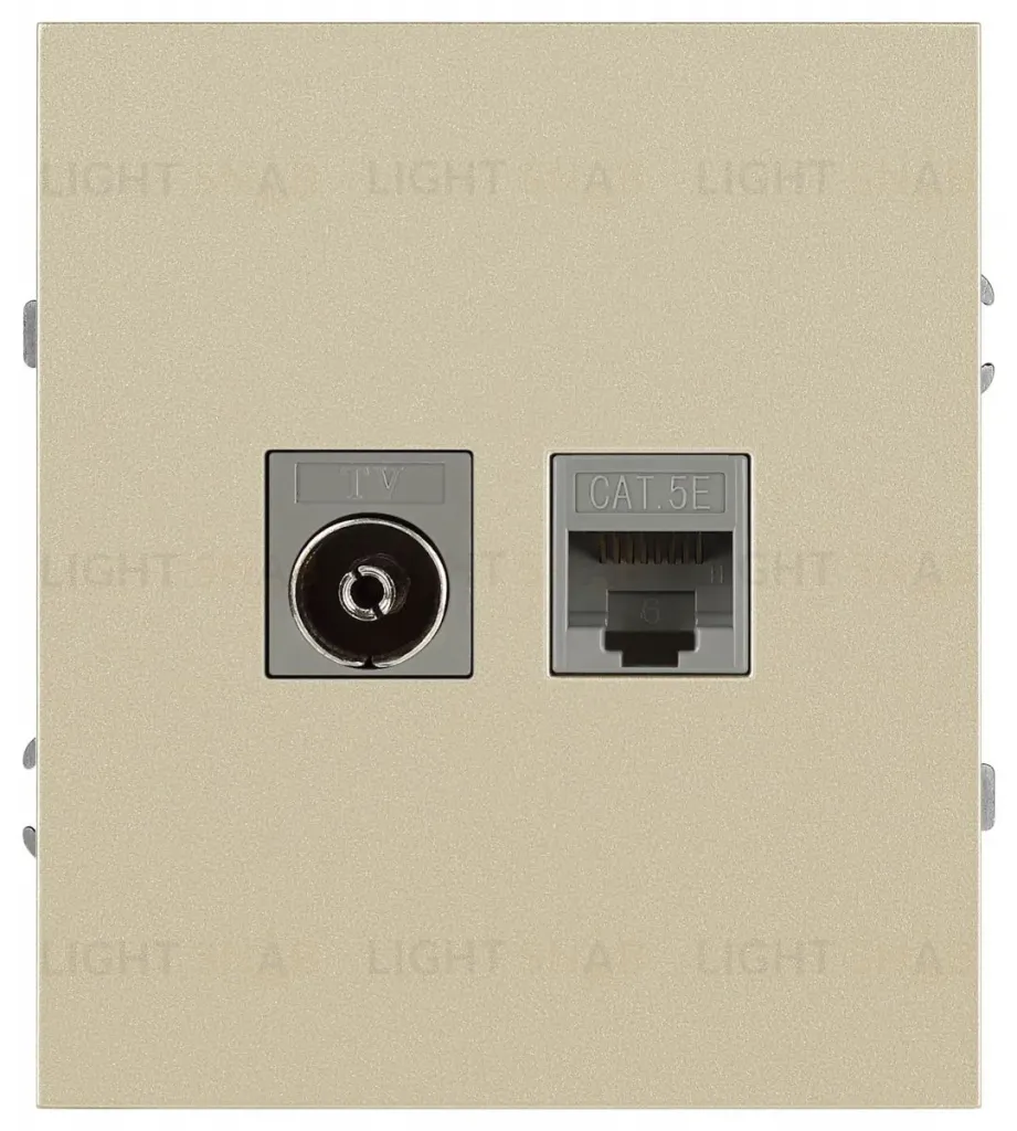 Розетка Эра Arktik 16-3110-04 комбинированная RJ45+TV шампань Б0070497 Б0070497