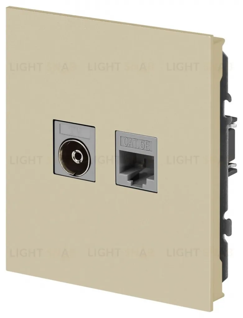 Розетка Эра Arktik 16-3110-04 комбинированная RJ45+TV шампань Б0070497 Б0070497
